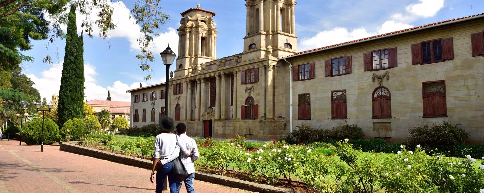Bloemfontein City Hall and its gardens in the Free State