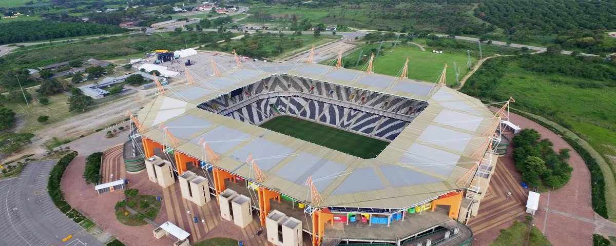 Mbombela Stadium and its giraffe-shaped pylons outside Nelspruit