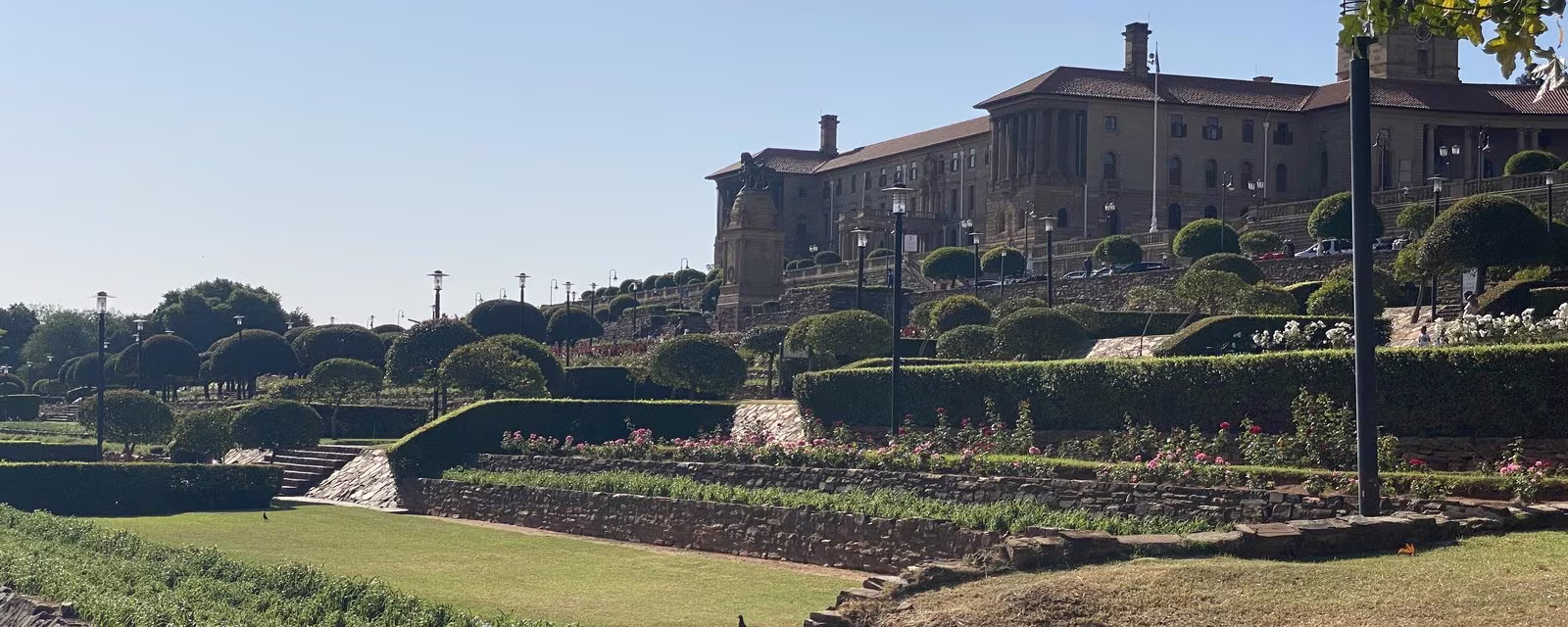 The Union Buildings in Pretoria above their terraced gardens